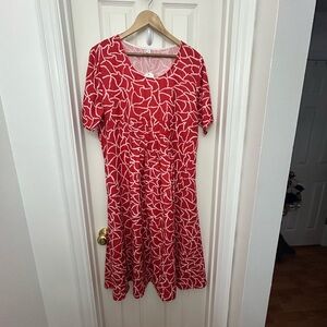 Red Patterned Women's Dress